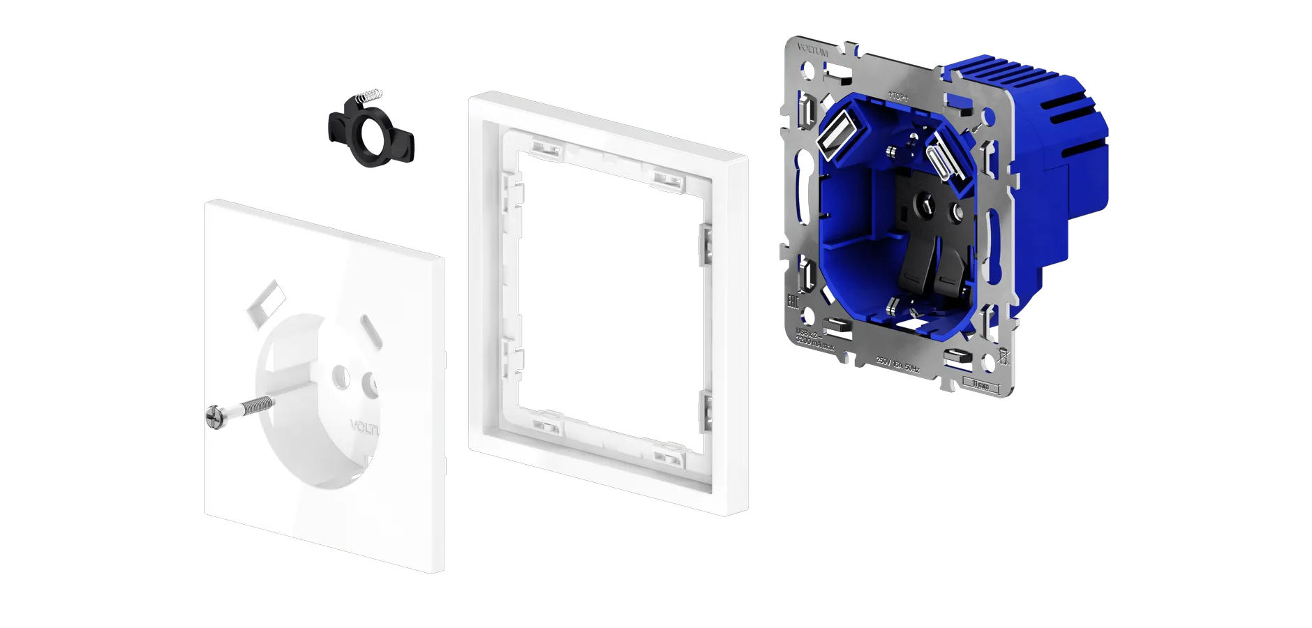 Устройство встраиваемых розеток и выключателей - Розетка с USB